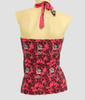 Back - BA skull rose pink band top pin up