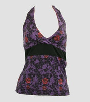 Front - BA skull rose purple band top pin up