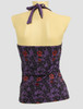 Back - BA skull rose purple band top pin up