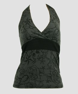 Front - BA skull anchor grey band top pin up