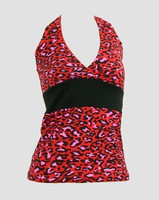 Front - BA leopard red band top pin up