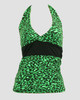 Front - BA leopard green band top pin up