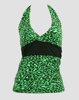 Front - BA leopard green band top pin up