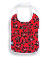 SB roses red six bunnies bib