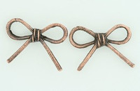 C bow thin brown colorful stud