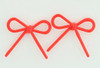 C bow thin red colorful stud