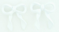 C Bow Twist White Colorful Stud