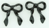 C bow twist black colorful stud