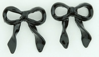 C bow twist black colorful stud