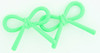 C bow thick green colorful stud