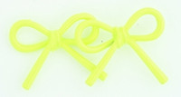 C bow thick yellow colorful stud