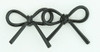 C bow thick black colorful stud