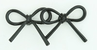 C bow thick black colorful stud