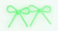 C bow thin green colorful stud