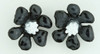 C flower black-white colorful stud