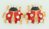 S ladybug red stone stud