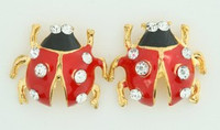 S ladybug red stone stud