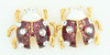 S ladybug bordeaux stone stud
