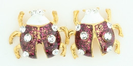 S ladybug bordeaux stone stud