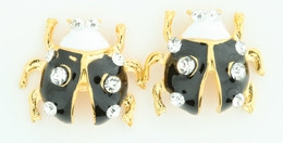 S ladybug black stone stud