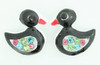 S duck black stone stud