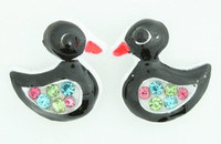S duck black stone stud