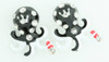 S octopus black stone stud