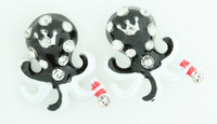 S octopus black stone stud