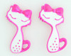 C cat body pink colorful stud