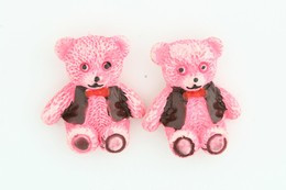 C bear jacket pink colorful stud