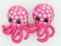 C octopus d-pink colorful stud