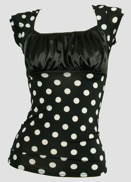 Front - S breast black-white classic top pin up