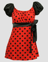Front - S long red-black classic top pin up