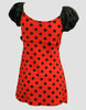 Back - S long red-black classic top pin up