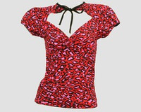 Front - OIF leopard red classic top pin up