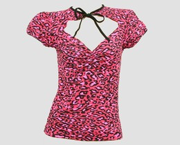 Front - OIF leopard pink classic top pin up