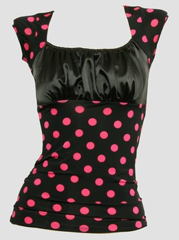 Front - S breast black-pink classic top pin up