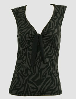 Front - V zebra grey classic top pin up