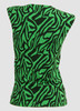 Back - V zebra green classic top pin up