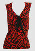 Front - V zebra red classic top pin up