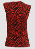 Back - V zebra red classic top pin up
