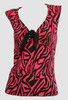 Front - V zebra pink classic top pin up