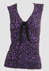 Front - V leopard purple classic top pin up