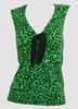 Front - V leopard green classic top pin up