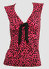 Front - V leopard pink classic top pin up