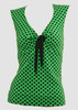 Front - V dot L green classic top pin up