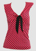 Front - V dot pink classic top pin up