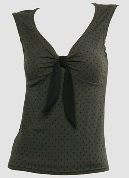 Front - V dot grey classic top pin Up