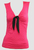 Front - V dot pink classic top pin up