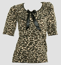 Front - Leopard brown classic top pin up